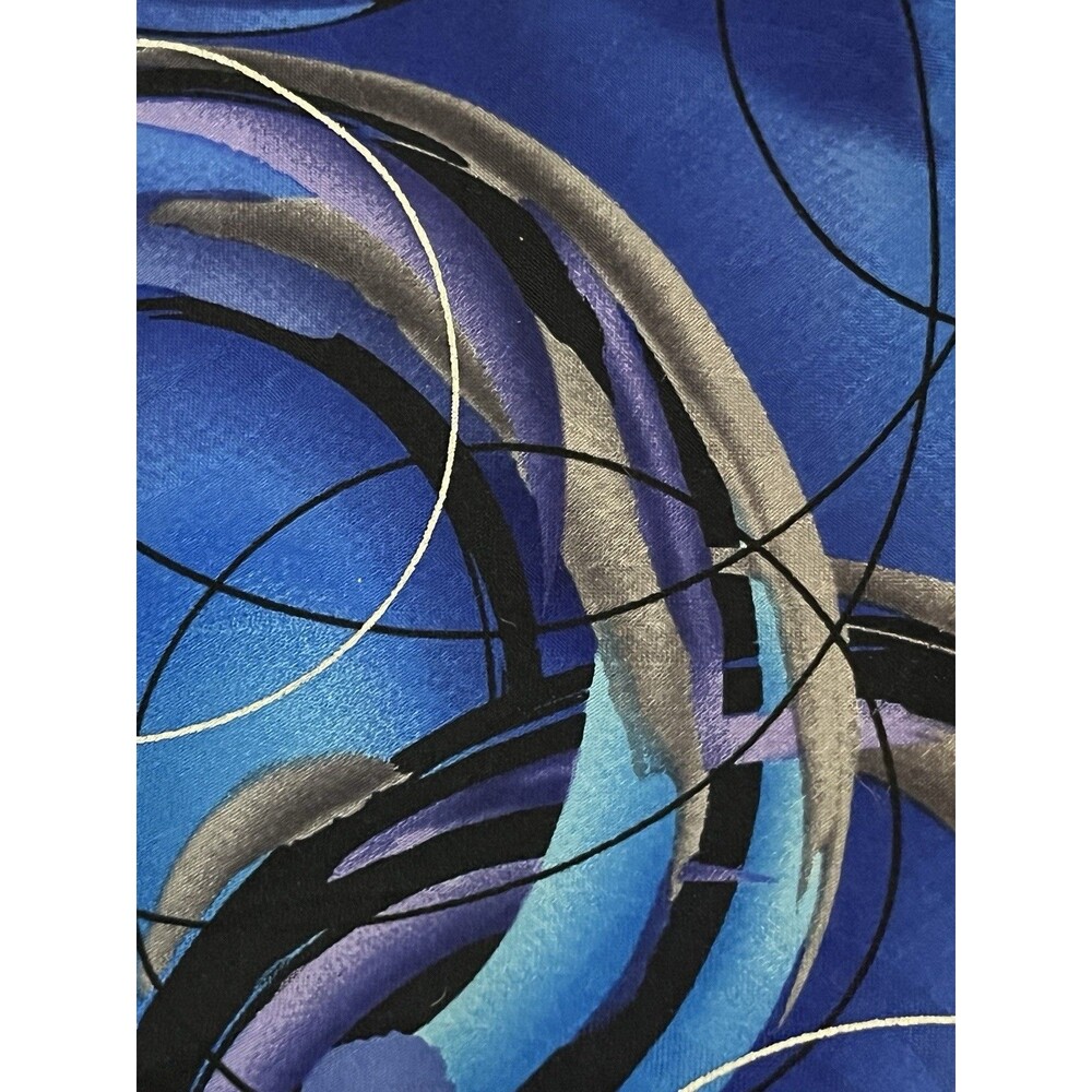 J Garcia Clockworks Blue Abstract Silk Tie Easter Spring Wedding Collectors Art - Picture 3 of 10